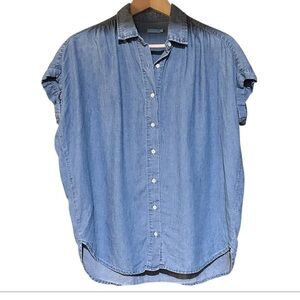 EUC J. McLaughlin Blue Button-Up Top